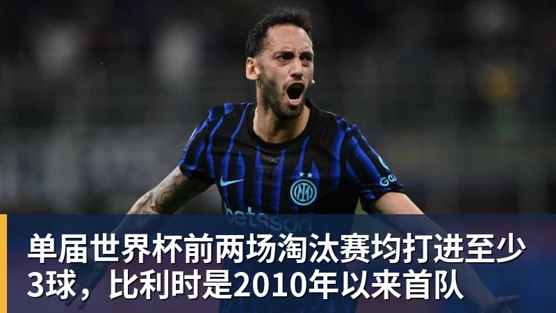 悟空体育app下载单届世界杯前两场淘汰赛均打进至少3球，比利时是2010年以来首队